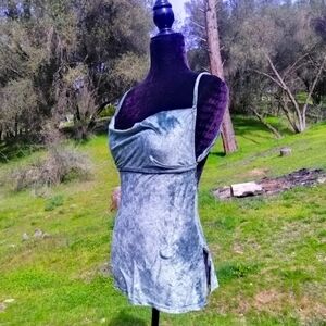 Free People Intimately Free Velvet Cami Top in Green